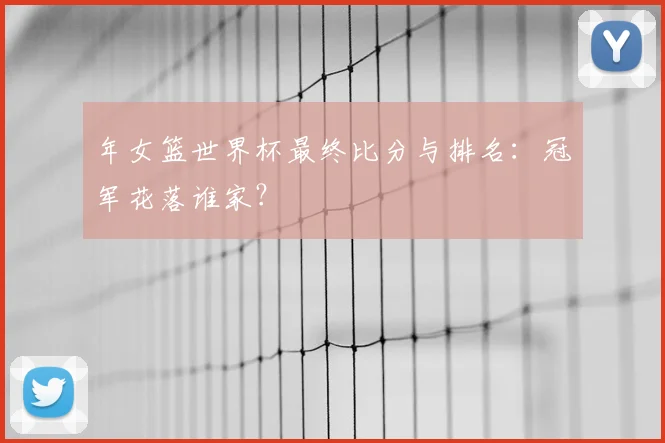 年女篮世界杯最终比分与排名:冠军花落谁家?